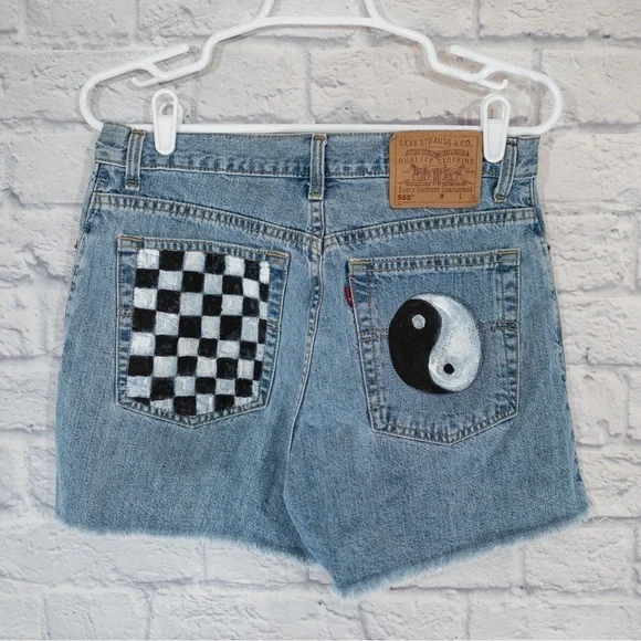 Hand painted Levi’s 555 - Picture 1 of 5